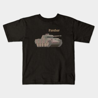 Panther German WW2 Battle Tank Kids T-Shirt